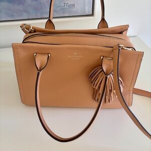 Kate Spade Palmer Drive Maryam Brown Satchel with Tassel